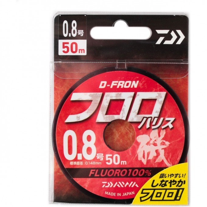 Леска DAIWA D-FRON fluoro harisu 0,8 50м 07300182 Леска DAIWA D-FRON fluoro harisu 0,8 50м 07300182