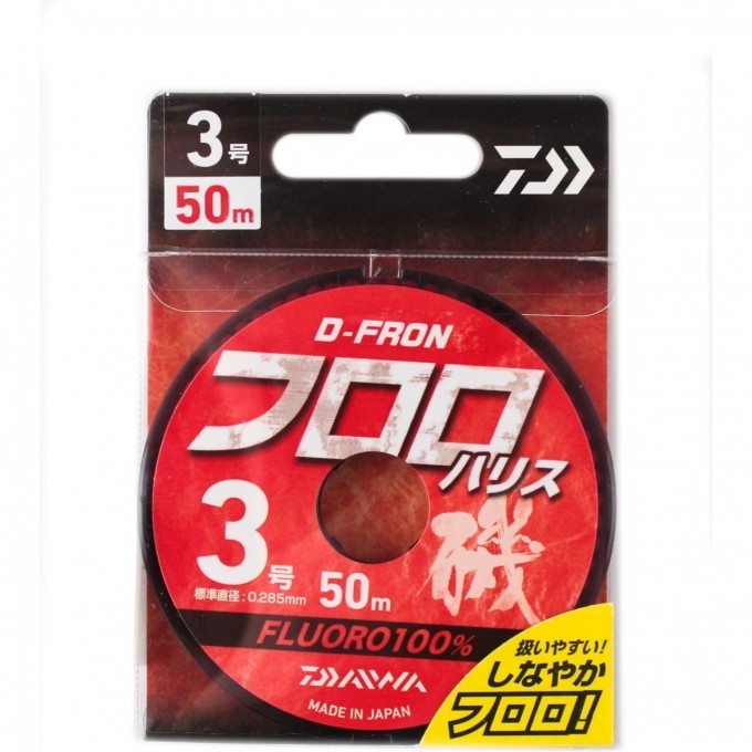 Леска DAIWA D-FRON fluoro harisu 3,0 50м 07300189 Леска DAIWA D-FRON fluoro harisu 3,0 50м 07300189