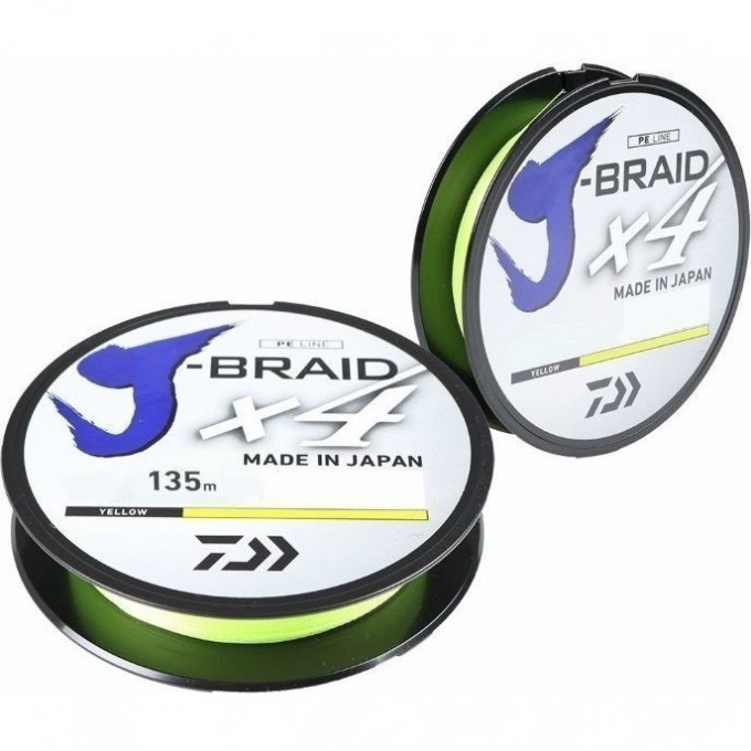 Шнур DAIWA J-Braid X4 0,07мм 135м Yellow 12740-007RU Шнур DAIWA J-Braid X4 0,07мм 135м Yellow 12740-007RU