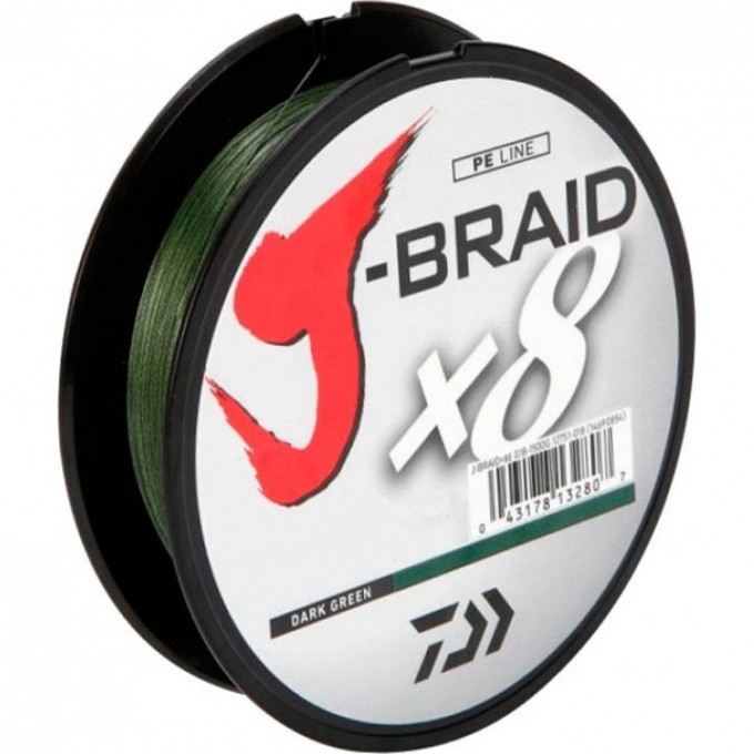 Шнур DAIWA J-Braid X8 0,10мм 150м dark green 12751-010RU Шнур DAIWA J-Braid X8 0,10мм 150м dark green 12751-010RU