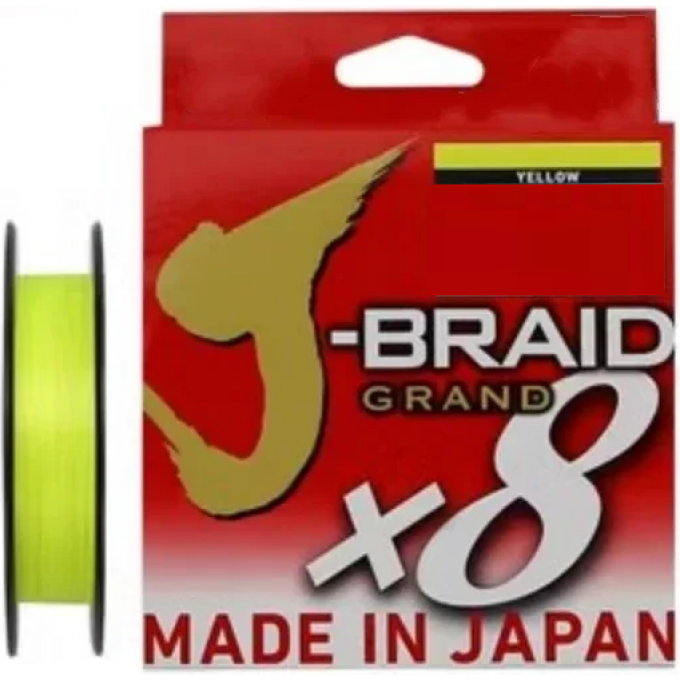 Леска DAIWA J-BRAID GRAND X8 0.10mm-135m YELLOW 12790-010 Леска DAIWA J-BRAID GRAND X8 0.10mm-135m YELLOW 12790-010